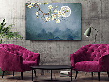 Obraz Biela magnólia pri splne mesiaca 1865